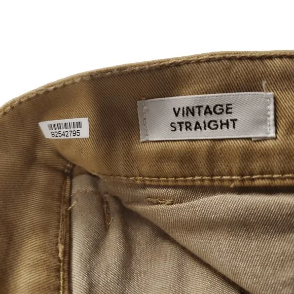 J. CREW Womens 27T (29x29.5) Chino Pants Tan Vintage Straight Cotton 3% Stretch - Picture 4 of 12